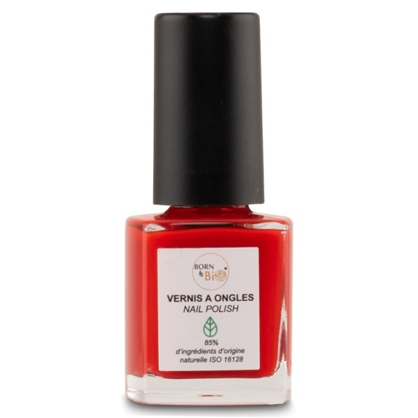 Born to Bio Organic Natural Nailpolish, 7,5 ml, N°4 Rouge Vif