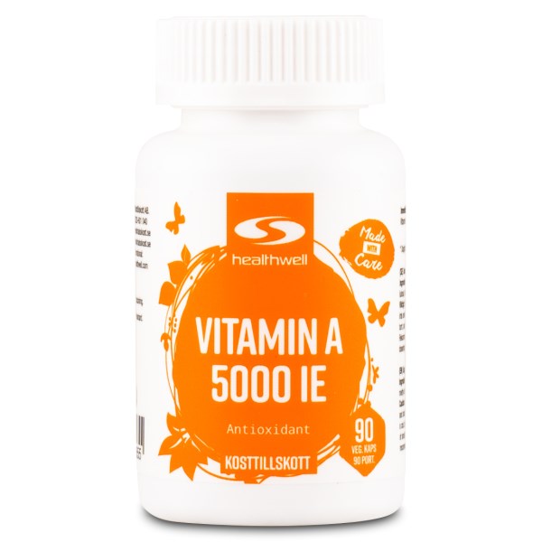 Healthwell Vitamin A 5000 IE, 90 kapsler