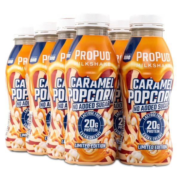 ProPud Protein Milkshake, Caramel Popcorn, 8-pak