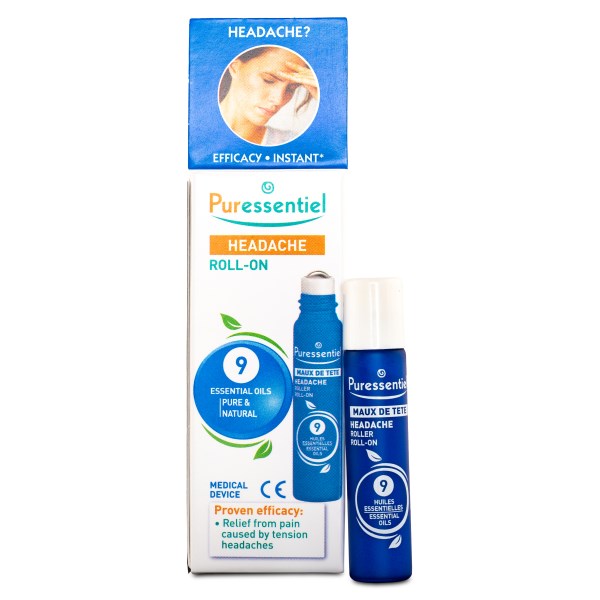 Puressentiel Roll-On with 9 Essential Oils, 5 ml, Headache